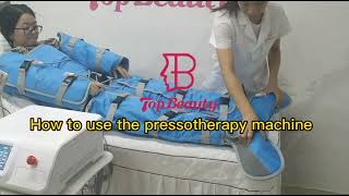 How to use the Air pressotherapy lymphatic drainage machine AP02C [upl. by Otti]