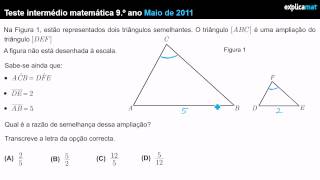 Triângulos Semelhantes  9º Ano Matemática [upl. by Sagerman]