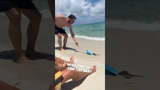 They prank a randon man on the beach 😂 [upl. by Ninahs84]