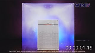 Smoke Removal Test  WINIX Australia Zero PRO 5 Stage AirPurifier [upl. by Adnahs745]