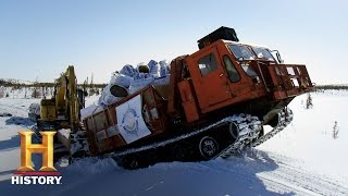 Ice Road Truckers Todd Handles a Hill S9 E9  History [upl. by Ahsenrat]