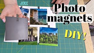 Make your own PHOTO MAGNETS Great gifts Easy DIY  Personalized magnets [upl. by Nellahs]