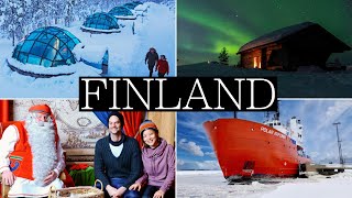 7 Days in FINLAND 😮 Lapland Glass Igloo Northern Lights Santa Claus  Travel Vlog [upl. by Ahseinaj706]