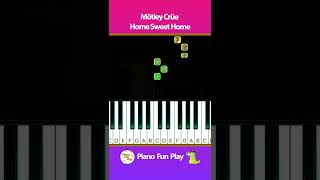 Mötley Crüe  Home Sweet Home  EASY Piano TUTORIAL by Piano Fun Play shorts [upl. by Norrv]