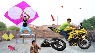 Kite Vs Nasir Havey Bike Tire Chori  Kite Lover Nasir [upl. by Agemo]