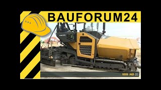 Volvo Fertiger P7820C und Raupenbagger EC220D auf der TiefbauLive [upl. by Asim430]