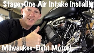 Harley StageOneAirIntake MilwaukeeEight Touring  How to InstallDIY [upl. by Aydni685]