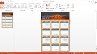 PowerPoint training How to Make a 1Page Calendar 12 Months in Ms PowerPoint [upl. by Sydalg]