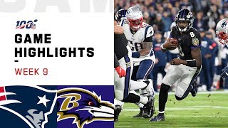 Patriots vs Ravens Week 9 Highlights  NFL 2019 [upl. by Etnoj]