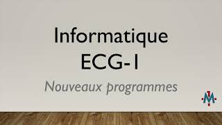 ECG1 Informatique Maths appliquées et approfondies [upl. by Oirramaj]