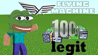 100 Working Flying MachineBedrock Edition Special  Minecraft Tutorialv121 [upl. by Pearson704]