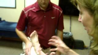 Dr Sheldon DC 82813 adjusting lateral impingement of talussinus tarsi syndrome [upl. by Hahcim]