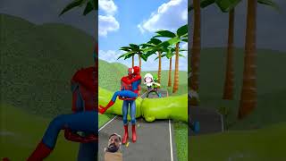 GTA vs spidey vs Hulk Wired Car Crossing Two Gaint Slap Hands in Bollards gta [upl. by Yup]