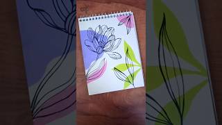 Floral Art with PASTEL ACRYLIC COLOURS art painting acrylicpainting drawing youtubeshorts [upl. by Eillah]