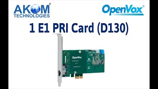 OpenVOX 1 Port E1T1 PRI Card  D130 [upl. by Ahsinaj]