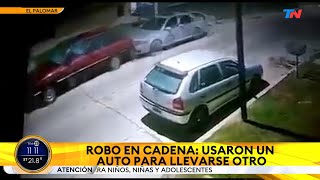 EL PALOMAR I Insólito robo en cadena usaron un auto para robar otro auto [upl. by Pirozzo]