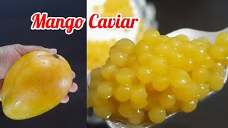 Fruit Caviar  Mango Caviar  Pearls  Agar Agar Method  Dessert Toppers  Molecular Gastronomy [upl. by Moina145]