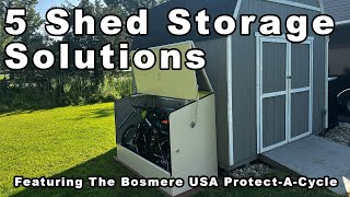 Storage Shed Organization  Moves Those Bikes To A Bosmere Storage System [upl. by Cappella]