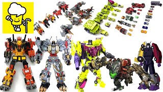 Transformers Devastator Movie G1 Combiner war Menasor Predaking Dinobot Volcanicus トランスフォーマー 變形金剛 [upl. by Nitsraek]