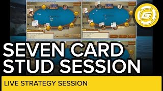 Seven Card Stud Live Strategy Session Hi HiLo and Razz [upl. by Ariec282]