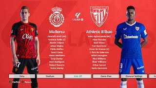 Mallorca Vs Athletic Bilbao  La Liga 202425  Matchday 11  PES 2021 [upl. by Lyrret]