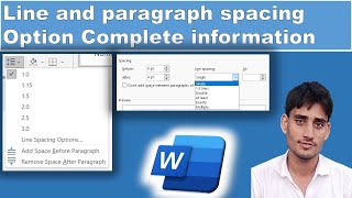 Line and paragraph spacing MS word linespacing coverpagedesign msword tutorial computer [upl. by Placido158]