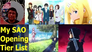 Making my SAO Openings Tier List Sword Art Online 2023 [upl. by Olette]