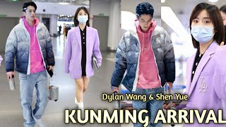 WOW Dylan Wang And Shen Yue Safely Arrived Kunming After Their Offline Activity Event [upl. by Tenahs13]