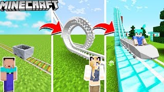 KOLEJKA GÓRSKA Rollercoaster OD NOOB DO PRO W MINECRAFT  Vito vs Bella [upl. by Boorman]