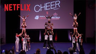 CHEER First Joint Performance by Navarro College amp Trinity Valley Community College  Netflix [upl. by Akamahs]