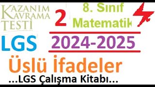 8 Sınıf Matematik Ünitelendirilmiş Örnek Sorular 1 Ünite  LGS Çalışma Kitabı 1 ünite  2024 2025 [upl. by Eixid]