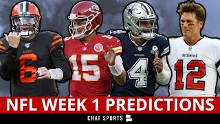 2021 NFL Week 1 Predictions Projecting Each Winner  Latest Odds Point Spreads amp Best Bets [upl. by Haya]