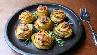 Potato Roses  How to Make RoseShaped Potato Gratins [upl. by Aleihs]