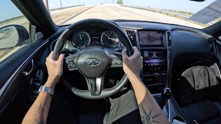 2022 INFINITI Q50 Red Sport 400  POV Morning Drive [upl. by Plerre]