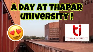 A DAY AT THAPAR UNIVERSITY  A GUY FROM CHANDIGARH 💸 [upl. by Hgeilhsa]