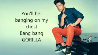 Bruno Mars  Gorilla Lyric Video [upl. by Alvin]