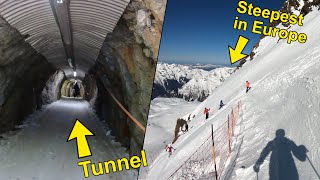 The TUNNEL RUN in Alpe DHuez How to Ski it [upl. by Drahsir]