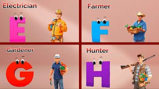 Occupation phonics song  Alphabets song for kids Occupation song for toddlers Phonics Song [upl. by Eetak10]