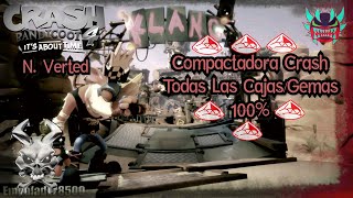 Crash Bandicoot 4  Compactadora Crash NVersión Todas Las GemasCajas 100 GuíaEspañol [upl. by Llenor]