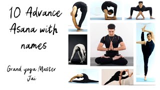 Top 10 advanced asana with names practice at home [upl. by Saimerej704]