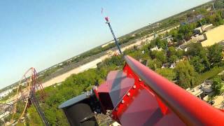 Six Flags Great America opens XFlight  POV Reverse POV and Offride [upl. by Pinsky]