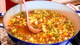 How to Make Hearty Southern Vegetable Soup with Beef [upl. by Prudie825]