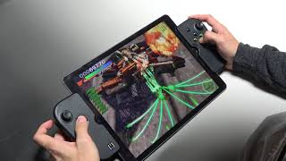 「レイストーム」編～129インチのiPad ProにGAMEVICEコントローラをはめ込んで実際にプレイしてみる [upl. by Akyre864]