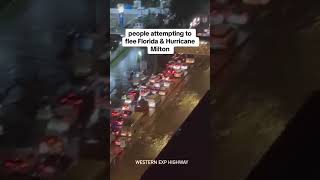 Florisa residents fleeing get stuck in traffic on Western exp highway flood [upl. by Eillac296]