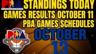 PBA GOVERNORS Cup  standings today  games results Oct 11  games schedule October 13 2024 [upl. by Etnaud]