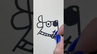 Super simple dog drawing for kids🐾🐶 [upl. by Radnaxela]