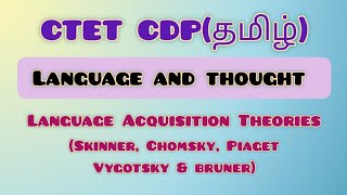 CTET CDP Language Acquisition Theories Tamil  PiagetVygotskySkinnerChomsky amp Bruner👉ctet [upl. by Idok]