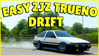 Forza Horizon 4  EASY TOYOTA AE86 TRUENO DRIFT TUNE  1985 Toyota Sprinter Trueno Drift BuildTune [upl. by Elletnwahs]