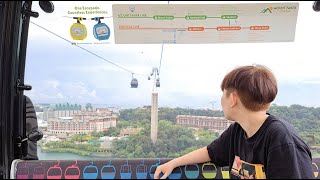 Singapore Cable Car HarbourFront  Sentosa  Singapore x Tangmomo [upl. by Cindra913]