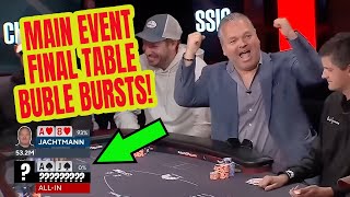 Bad Beat on 2023 WSOP Main Event Final Table Bubble [upl. by Nidnerb]